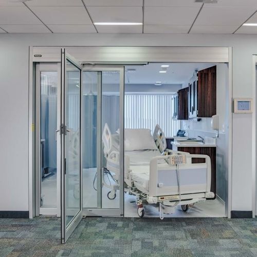 Hospital door - Dura-Care 7600 - Stanley Access Technologies - intensive care / swing