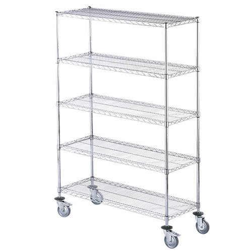 Medicine trolley - HYGIRACK - Sclessin Productions - transport / stainless steel / 5-shelf