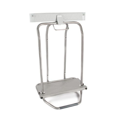 Waste bag rack - CLEANY II   - Sclessin Productions - wall-mount / stainless steel