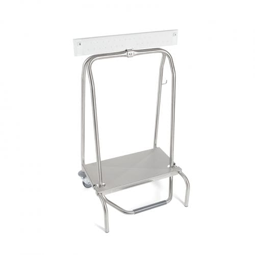 Waste bag holder trolley - CLEANY II - Sclessin Productions - stainless steal