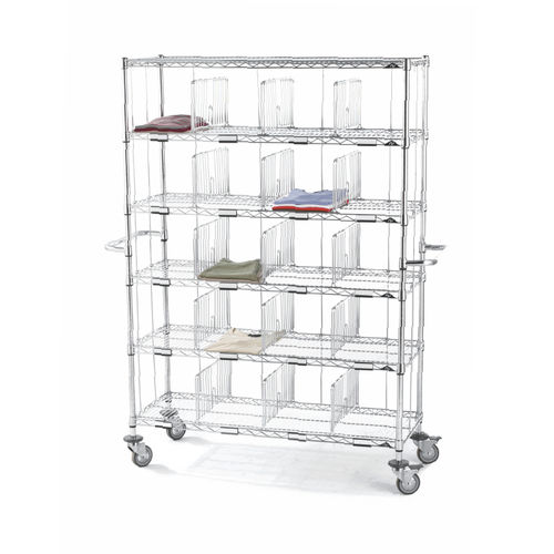 Clean linen trolley - Hygirack - Sclessin Productions - laundry / distribution / with basket