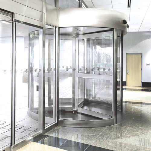 Security door - Crane 2000 - dormakaba - for healthcare facilities / drum / automatic
