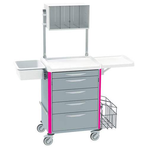 Instrument trolley - NEOP - PRATICIMA - cast / storage / 5-drawer