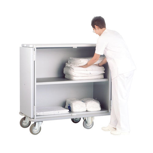 Clean linen cabinet - AE1200 series - PRATICIMA - with shelf / fixed / gray