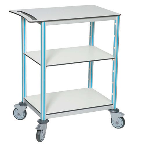 Medical trolley - Agily® compact - PRATICIMA - patient care / anodized aluminum / 1-shelf