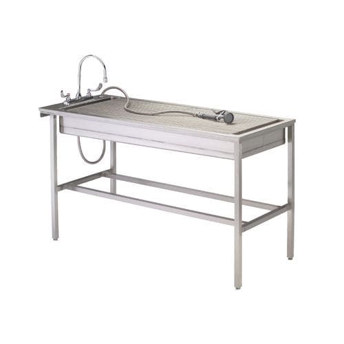 Veterinary examination table - Shor-Line - manual / fixed-height / with bath