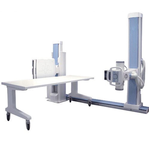 Digital X-ray system - FRS - Cuattro Europe - for multipurpose radiography / with mobile table / with floor-standing bucky