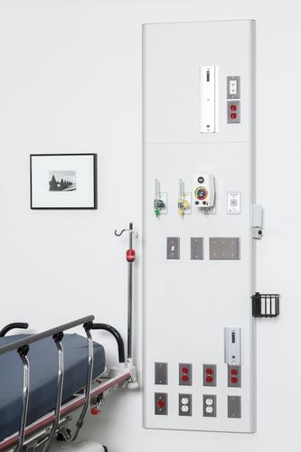 Wall-mounted bed head unit - FLATWALL 4500 - Modular Services Company - vertical / for intensive care service