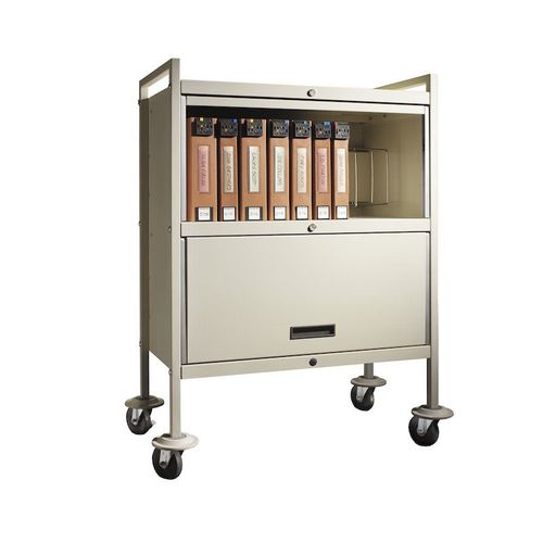 Medical record trolley - PrivacyLine™ - Carstens - transfer / storage / 2-shelf