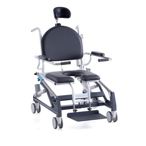 Shower chair with armrests - MoHiCan II Plus - Meden-Inmed - mobile / with backrest / height-adjustable