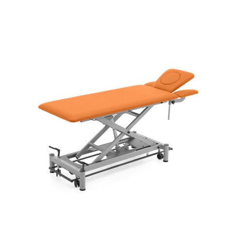 Hydraulic massage table - Safari Puma S4 - Meden-Inmed - on casters / with armrests / with adjustable height backrest