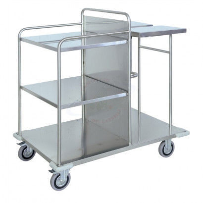 Hospital linen trolley - ARTOSF003B - Carmeccanica S.r.l. - transport / 3-shelf / 2-bag