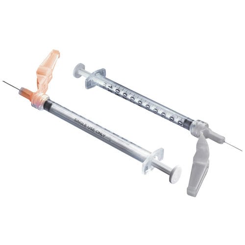 Hypodermic syringe - 412 series - Smiths Medical Surgivet - 1 ml / safety / with fixed needle