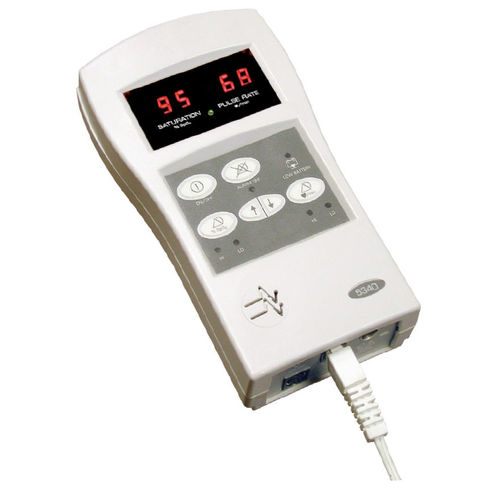 Hand-held pulse oximeter - 5340 - Mediaid Inc. - medical / battery-powered / with separate sensor