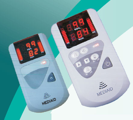 Hand-held pulse oximeter - 30 - Mediaid Inc. - compact / medical / battery-powered