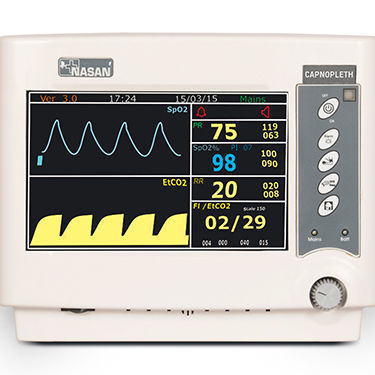Portable multi-parameter monitor - Capnopleth - Nasan Medical Electronics - respiratory rate / pulse rate / capnography
