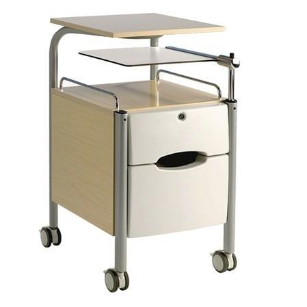 Bedside cabinet on casters - Ada  - Lojer - with drawers