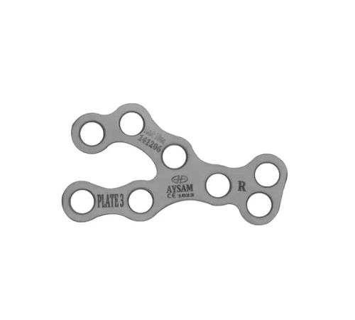 Calcaneus compression plate - A597 series - Aysam Orthopaedics - locking / metallic