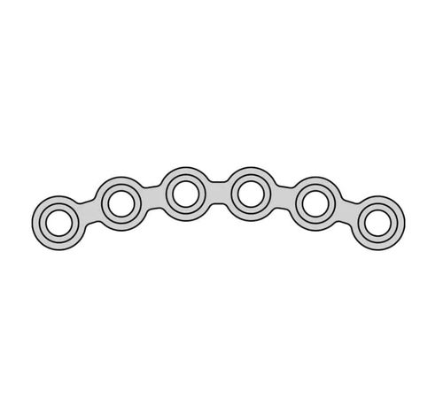 Maxillofacial compression plate - A110 03 35 series - Aysam Orthopaedics - locking / metallic