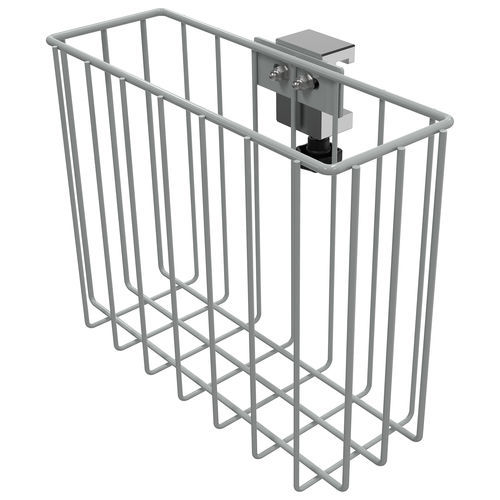 Storage basket - Sostel - stainless steel / rail-mounted