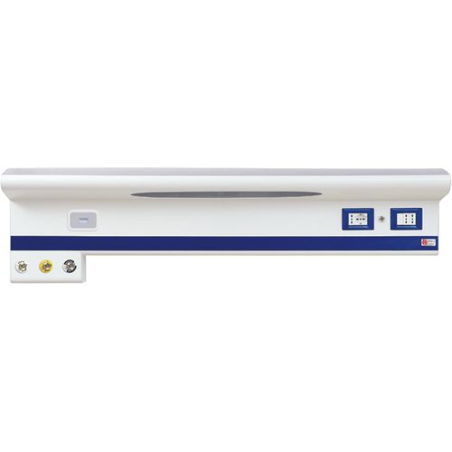 Wall-mounted bed head unit - Main Gas - Sostel - horizontal / for patient rooms / with light