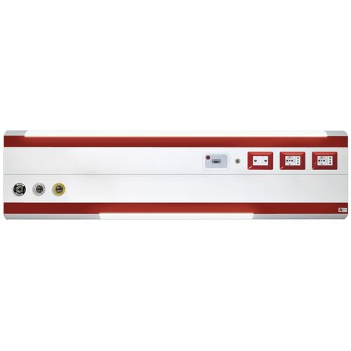 Wall-mounted bed head unit - Twin - Sostel - horizontal / for dialysis centers / for resuscitation rooms