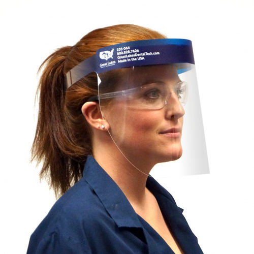 Latex-free face-shield - 235-064 - Great Lakes Dental Technologies - reusable