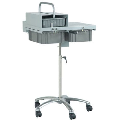 Storage cart - 12K-JL - Med-Care Manufacturing - with drawer / height-adjustable