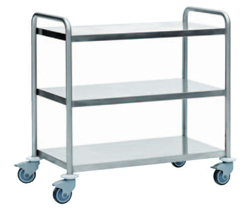 Transport trolley - CO.30.000I - Orla Equipamientos Clínicos - multi-function / stainless steel / 3-tray