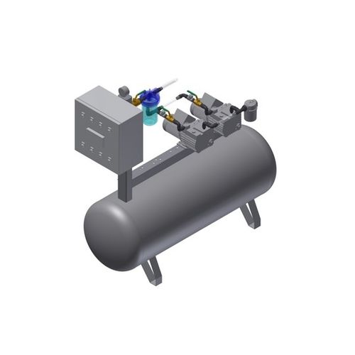Medical vacuum system - MEDEVICE 2X12 PBO - Bgs General Srl - rotary vane / manual / lubricated