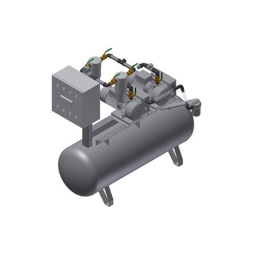 Medical vacuum system - MEDEVICE 2X28 PBO + FBD200 - Bgs General Srl - rotary vane / lubricated