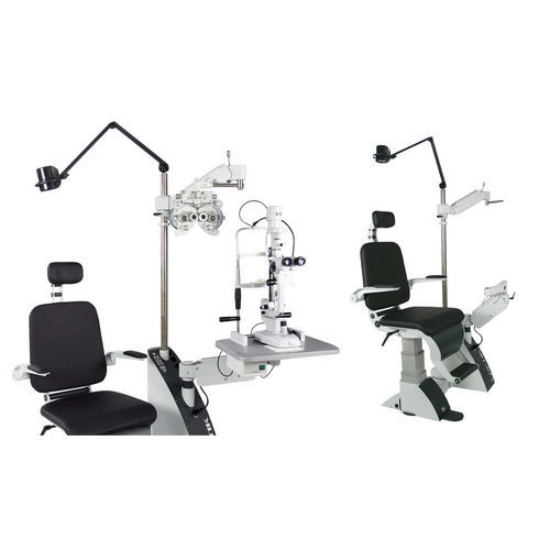 Ophthalmic workstation - 1000 COMBO - S4OPTIK - with chair / with footrest / compact
