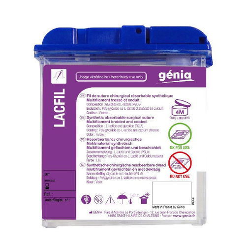 Absorbable suture thread - LACFIL - Génia - veterinary surgery / 2 / 0