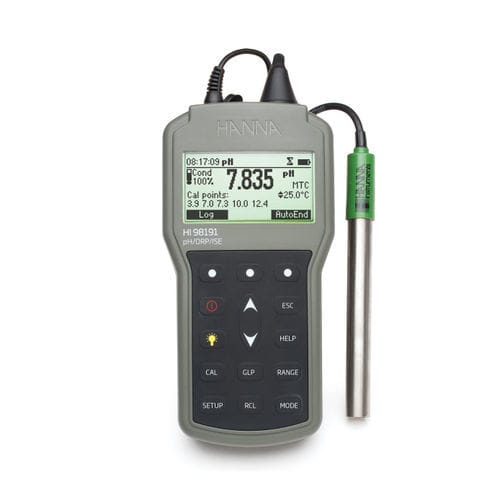 Laboratory pH meter - HI98191 - HANNA Instruments - portable / waterproof