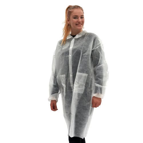Unisex visitor gown - VC-L - Romed Holland - L / non-woven / white