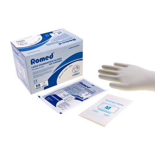 Latex gloves - 505 - Romed Holland - examination / sterile / M