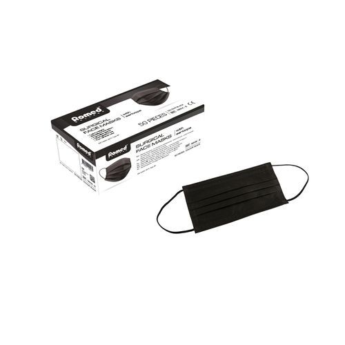 Type IIR surgical mask - MASK-B - Romed Holland - box of 50 / black / disposable