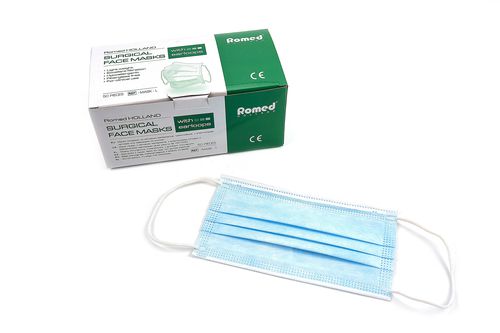 Type IIR surgical mask - MASK-L - Romed Holland - adult / box of 50 / blue