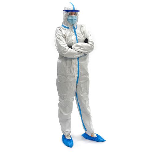 Unisex protective coveralls - COVE-D-L - Romed Holland - L / disposable / white