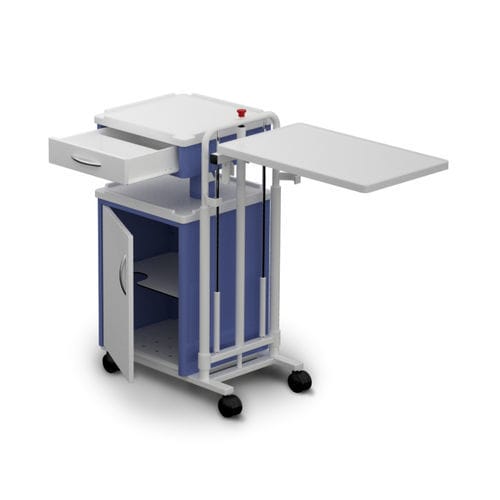 Bedside table on casters - WALLY - IMO - with integrated over-bed table