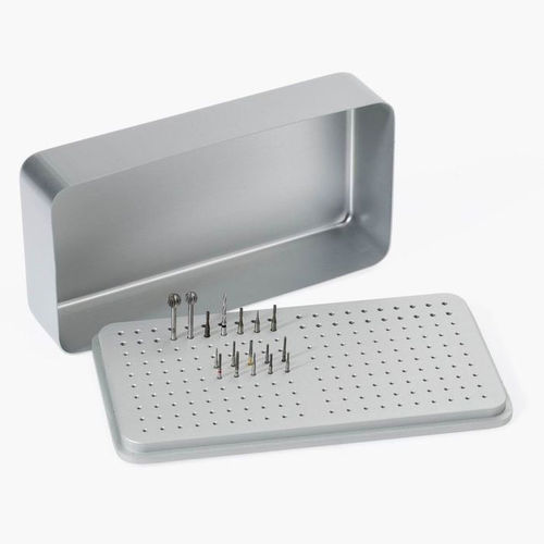 Dental bur rack 190260 NICHROMINOX benchtop / aluminum / with lid