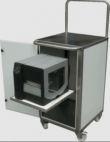 Medical computer workstation - MOBINOX - LM Realisations - height-adjustable / mobile / waterproof