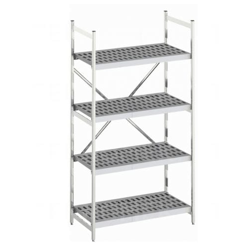 Modular shelving unit TEKNOMEK openstructure / aluminum