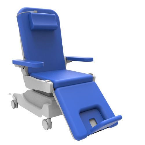 Electric blood donor chair - PY-YD-410 - Nanning Passion Medical Equipment - 3-section / on casters / height-adjustable