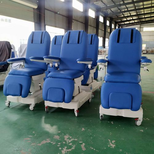 Electric blood donor chair - Nanning Passion Medical Equipment - 3-section / on casters / with footrest