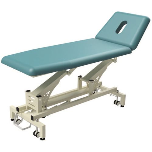 Electric massage table - 4001.500 - KIS Produkt - hydraulic / on casters / with adjustable height backrest