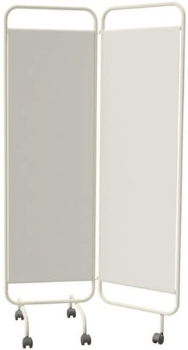 2-panel hospital screen - 4009.101 - KIS Produkt - folding / on casters / antibacterial