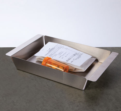 Medical tray - 18665 - Health Care Logistics - stainless steel