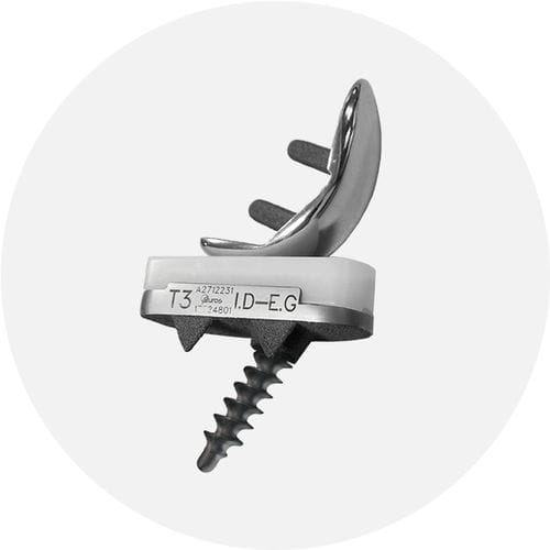 Unicondylar knee prosthesis - EUROP UNI - EUROS - cemented or non-cemented / right / left