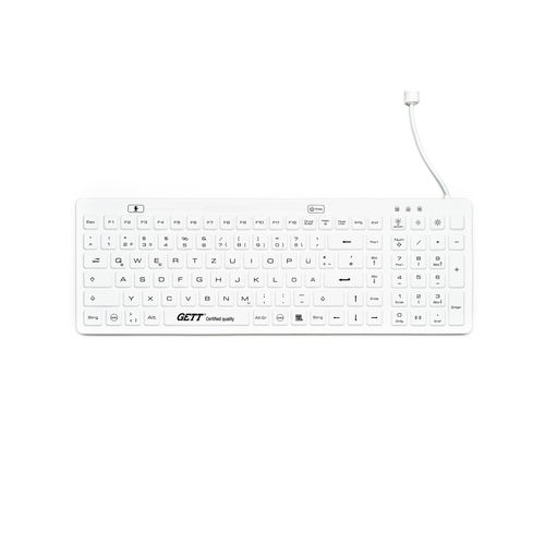 Medical keyboard with numeric keypad - CLEANTYPE® MEDICAL - GETT Gerätetechnik - silicone / disinfectable / hygiene